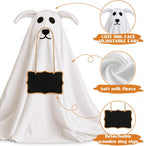 Witchwood™ Clearance Outdoor Halloween Decorations 2 Pack Spooky Ghost Dog Light-Up Freestanding Swinging Ghost for Front Door Porch Yard Lawn Home Party