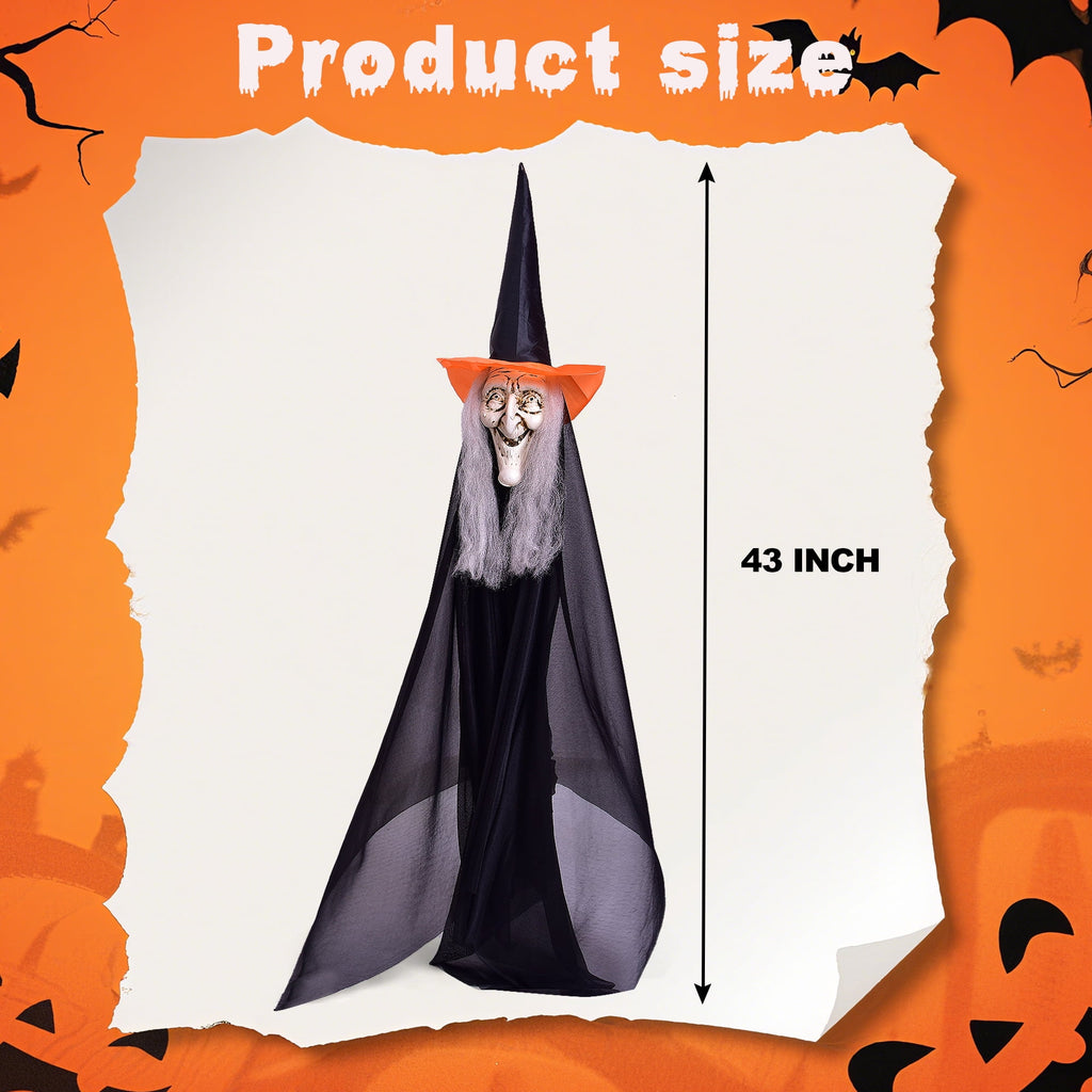 Witchwood™ Fun Little Toys 3 Pcs Halloween Witch Decorations, 43" Wicked Witches Decor, Scary Halloween Stakes for Outdoor Graveyard, Garden, Yard, Lawn, Walkway Party Supplies