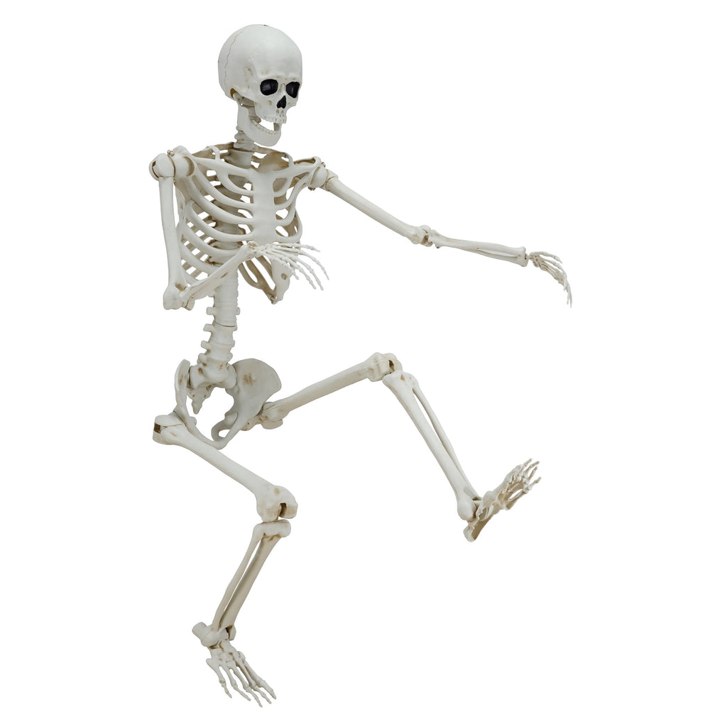 Witchwood™ Hanging Posable Skeleton Decoration, White, 5', Halloween