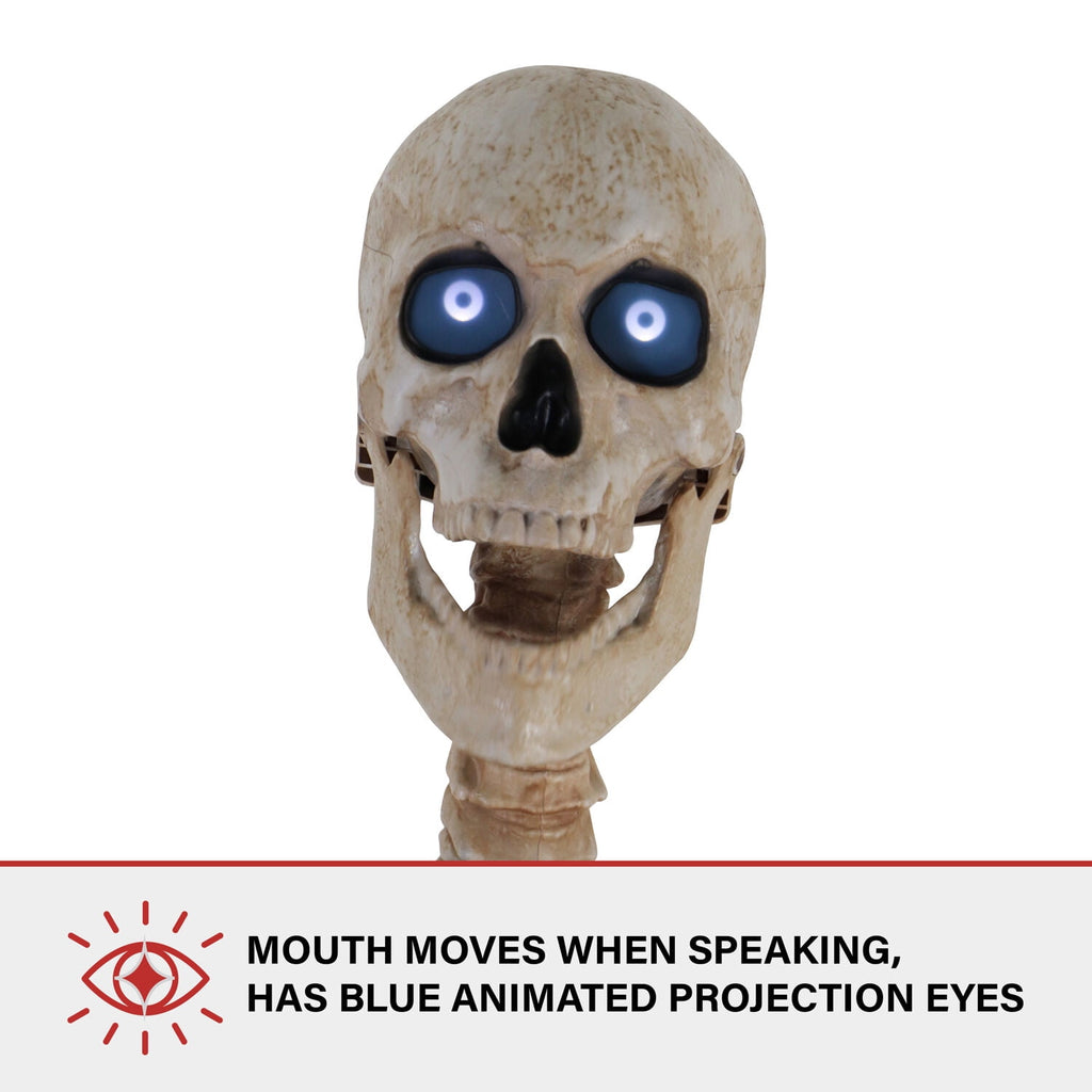 Witchwood™ 8 ft Tall Motion-Activated Towering Skeleton, Premium Talking Halloween Animatronic Decoration, Plug-In, HHTWRSKEL-2FLSA