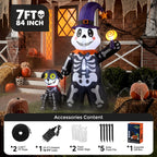 Witchwood™ Halloween Inflatables Decorations Skeleton and Dog, Halloween Blow ups Yard Decorations Outdoor for Garden Lawn