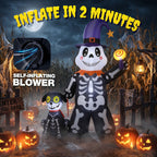 Witchwood™ Halloween Inflatables Decorations Skeleton and Dog, Halloween Blow ups Yard Decorations Outdoor for Garden Lawn