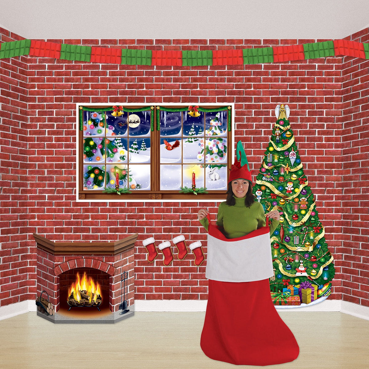 Witchwood™ Brick Wall Backdrop Party Accessory (1 count) (1/Pkg)