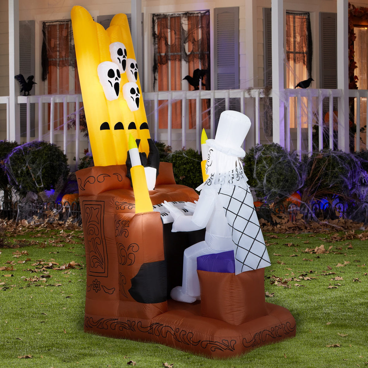 Witchwood™ 7 Ft Haunted Mansion Airblown Inflatable Animated Organ Player Halloween Decoration