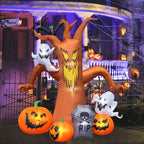 Witchwood™ Coolmade 8ft Halloween Inflatables Decorations Inflatable Dead Tree Outdoor Decorations with LED Lights Built-in Blow Up Yard Decoration Pumpkin Ghost for Halloween Outdoor