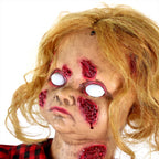 Witchwood™ 3.2 ft Voice & Sound-Sensor Rocking Horse Girl Halloween Animatronic, HHRCKHRSGRL-1FLSA