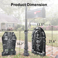 Witchwood™ Halloween Foam RIP Graveyard Tombstones, 7Pack(3 x L-Size + 4 x XL-Size) Foam Tombstone for Halloween Party Outdoor Decorations