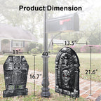 Witchwood™ Halloween Foam RIP Graveyard Tombstones, 7Pack(3 x L-Size + 4 x XL-Size) Foam Tombstone for Halloween Party Outdoor Decorations