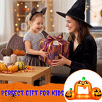 Witchwood™ (2 pack) 8.5FT Halloween Inflatable,Pumpkin Photo with Lights for Party Yard Decorations