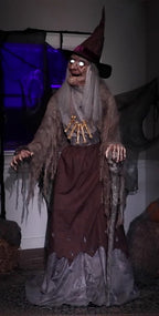 Witchwood™ Animated Witch Servo-Motor Halloween Decoration
