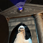 Witchwood™ 6.7 ft. Motion-Triggered Mausoleum Halloween Animatronic by Tekky, HHMAUSOLEUM-1FLSA