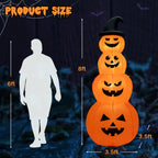 Witchwood™ Costway 8FT Halloween Inflatable Stacked Pumpkins Blow-up Holiday Decoration w/ LED Lights