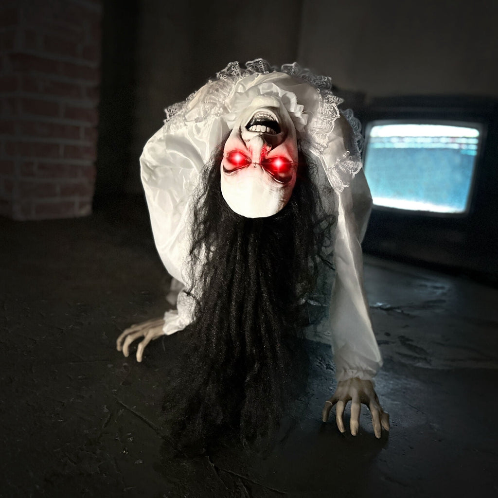Witchwood™ Lifesize 35" Animatronic Possessed Woman with Lights and Sound, Halloween Decoration,HHLADY-11FLSA