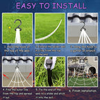 Witchwood™ Coolmade Halloween Giant Spider Web Lights Decorations Outdoor, 16.4ft 250 LED Lighted Spider Web Light up with 8 Modes with 59" Giant Spider for Yard House Decor