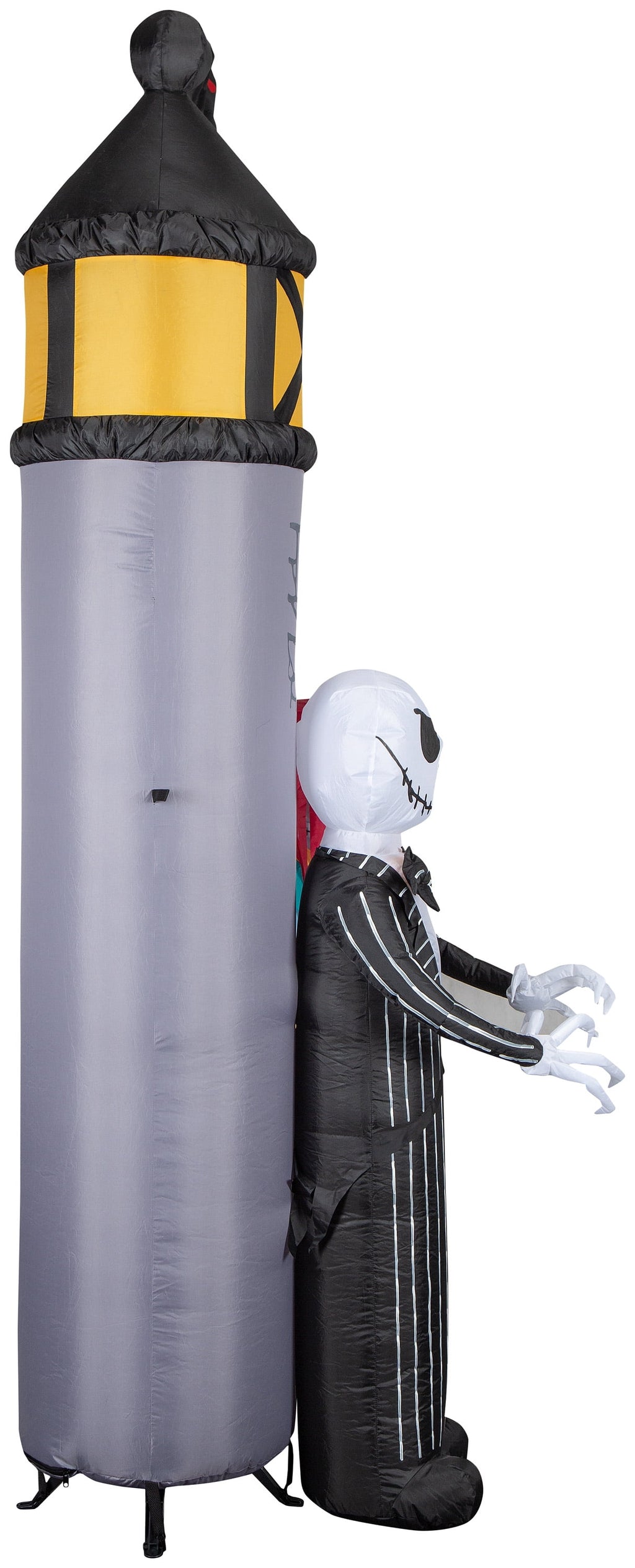 Witchwood™ Airblown Inflatable NBC Welcome to Halloween Town Archway Disney, 8.5 ft Tall, Grey