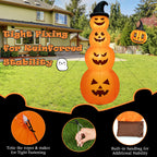 Witchwood™ Gymax 8 ft Inflatable Halloween Pumpkins Stack Holiday Decor w/ Built-in LED Lights