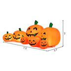Witchwood™ Costway 7.5' Halloween Inflatable 7 Pumpkins Patch W/LED Light Outdoor Garden Decoration
