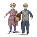 Witchwood™ Apocalypse Twins Halloween Animatronics with Red Eyes & Head Sync, 3-Ft