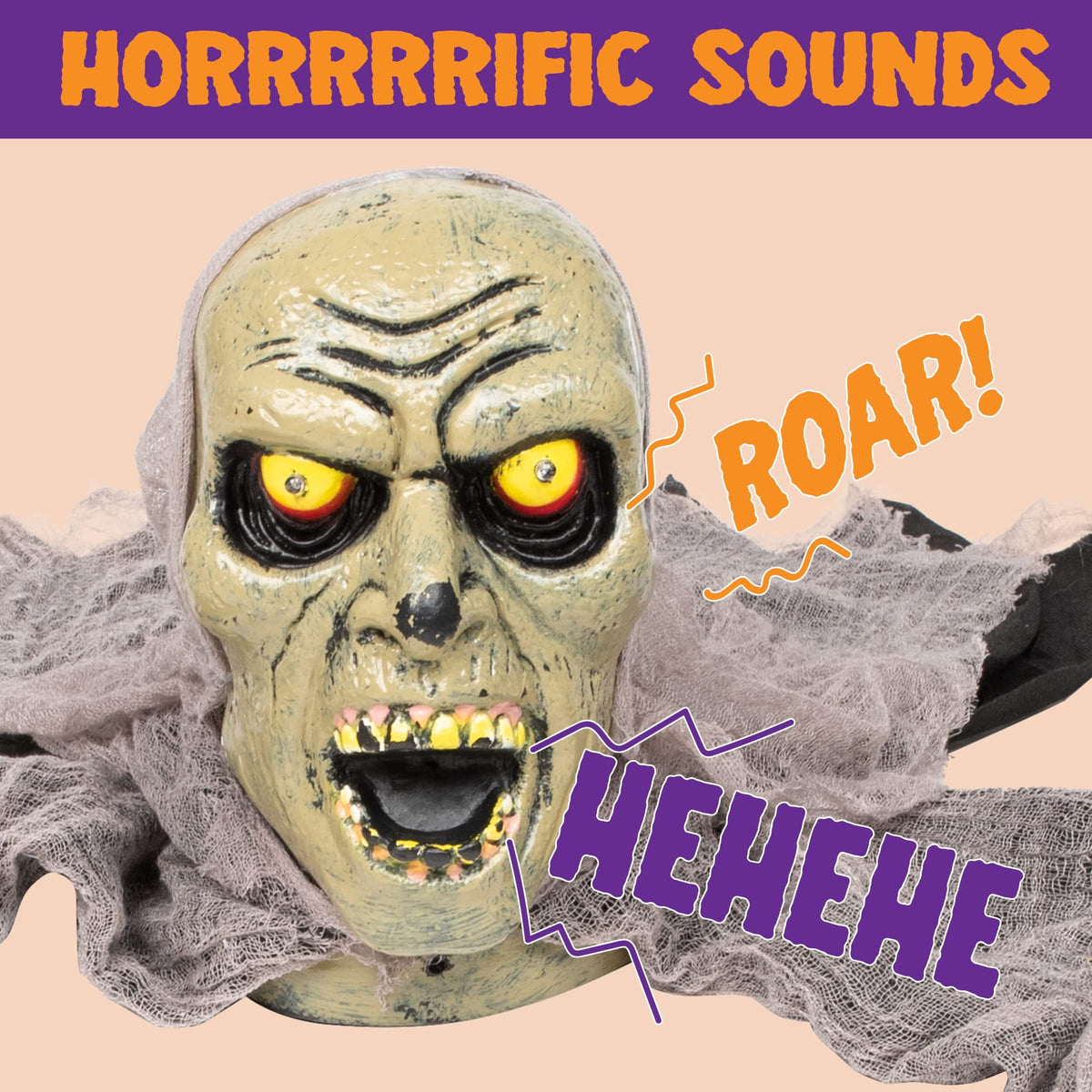 Witchwood™ Halloween Groundbreaker Halloween Decorations Zombie with Sound and Flashing Eyes,Outdoor Scary Halloween Yard Decorations