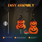Witchwood™ 3FT Pumpkins Halloween Lighted Pumpkin Outdoor Decoration for Holiday Lawn Garden Party,2Pcs