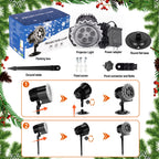 Witchwood™ Outdoor high brightness snowflake projection light, holiday decoration ambient light, Christmas Halloween laser light, light show, waterproof function, indoor home, Christmas, wedding Mother's Day