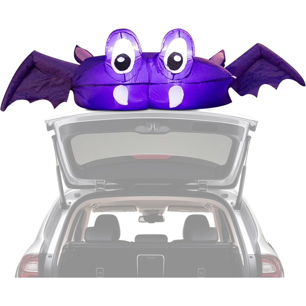 Witchwood™ Zone Tech 6 FT Inflatable Bat Car Trunk Decor with Built-in LEDs, Blow Up Decoration for Halloween (1-Pack)