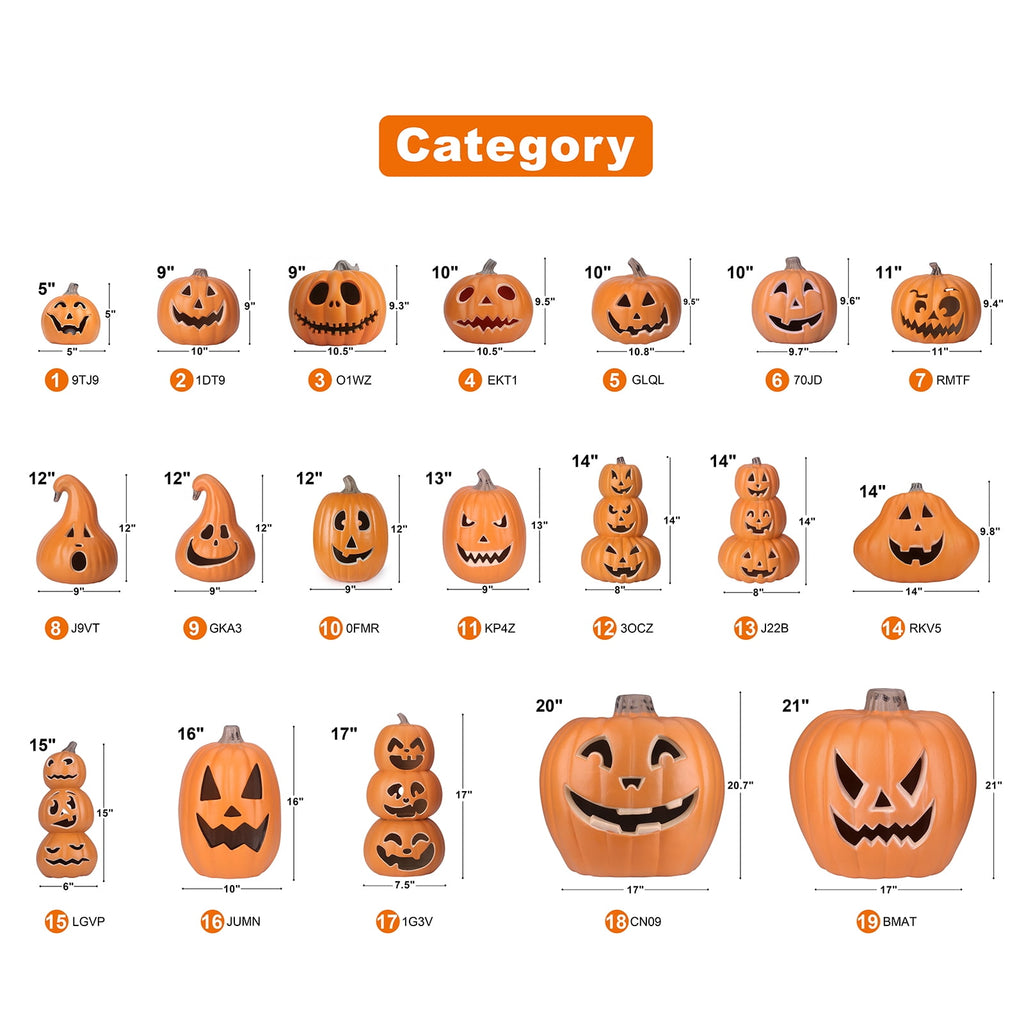 Witchwood™ 16in Pre-lit Halloween Pumpkin Jack O' Lantern with Bulbs for Porch, Front Door, Fireplace, Outdoor Decor