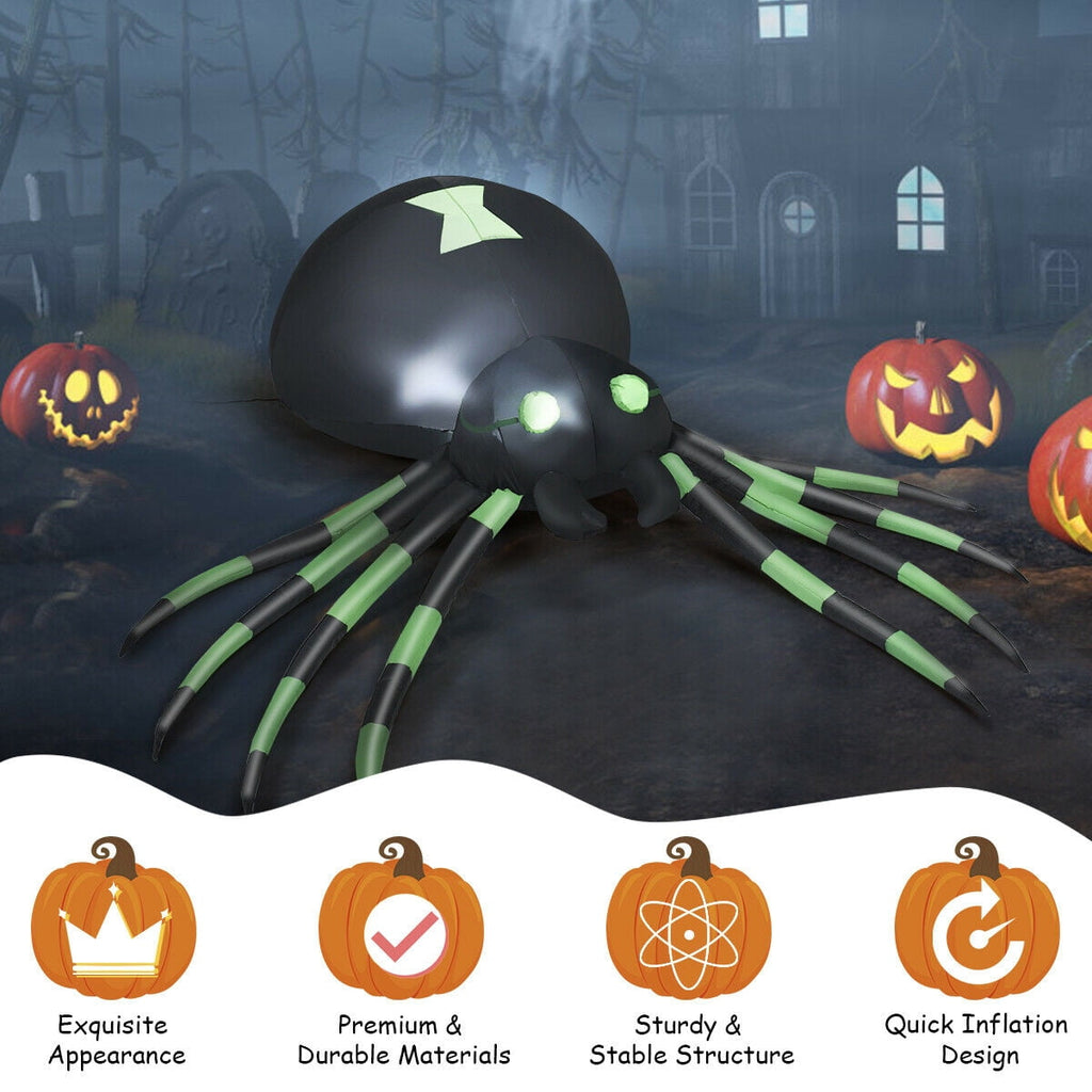 Witchwood™ Gymax 6FT Halloween Inflatable Blow-Up Spider w/ LED Lights Outdoor Yard Decoration