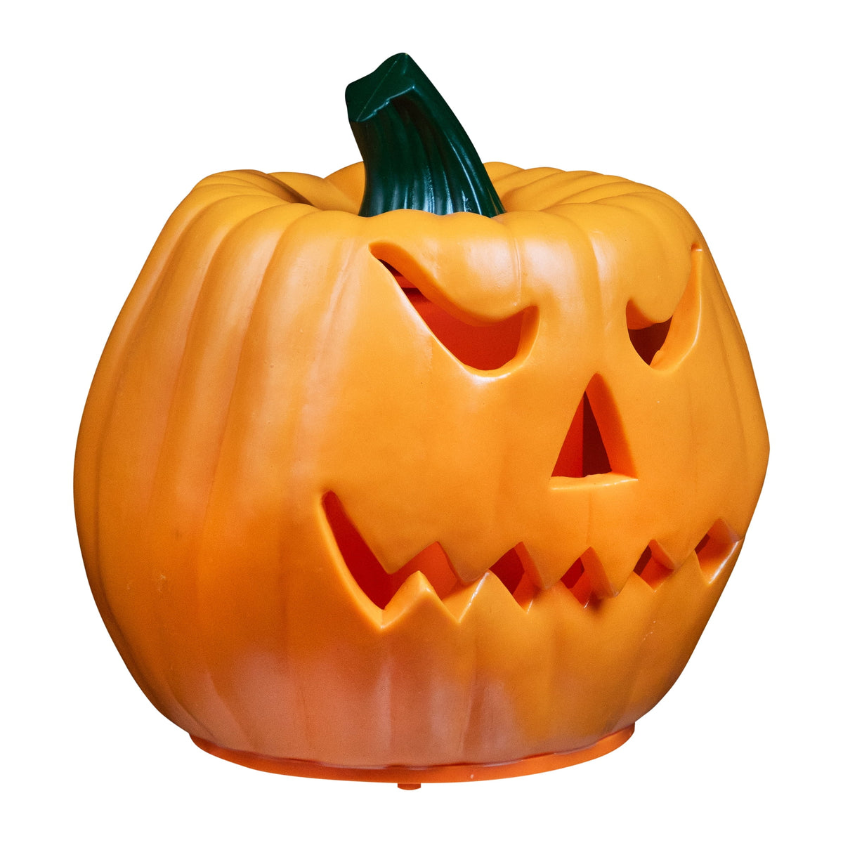 Witchwood™ 9.75" Jack-O-Lantern Animated Double-Sided Halloween Pumpkin - Orange/Green