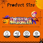 Witchwood™ Halloween Inflatables 11.5 FT Long Vampire With Pumpkin, Outdoor Halloween Inflatables Halloween Blow Ups with LED Lights, Funny Halloween Decorations Inflatables for Halloween Holiday Party