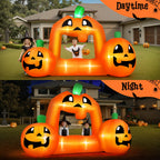 Witchwood™ (2 pack) 8.5FT Halloween Inflatable,Pumpkin Photo with Lights for Party Yard Decorations