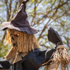 Witchwood™ Staked Scarecrow Prop 8ft Animated Halloween Yard Decor Haunted House Display