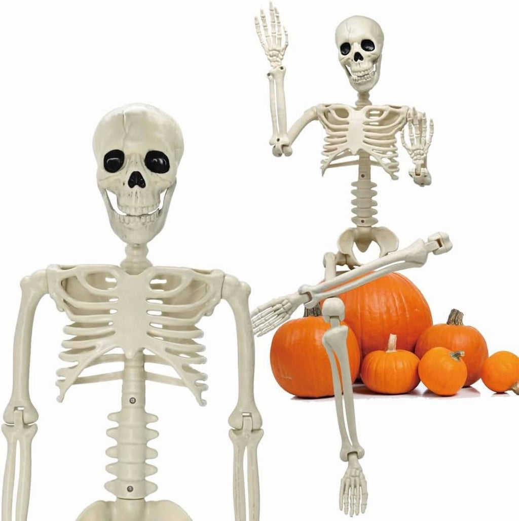 Witchwood™ 35" Halloween Skeleton Decoration ? 3 ft Body with Posable Joints for Indoor & Outdoor Yard Patio Lawn Garden Haunted Party Decor