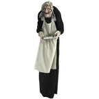 Witchwood™ 5 ft Life-Size Animatronic Indoor/Covered Outdoor Zombie Maid Halloween Decoration, HHLADY-4FLSA