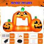 Witchwood™ (2 pack) 8.5FT Halloween Inflatable,Pumpkin Photo with Lights for Party Yard Decorations